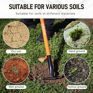 57 inci tugas berat kebun cangkul serat kaca tahan lama menangani Scythe dengan pegangan panjang untuk penyiangan dan berkebun - Product Image 3