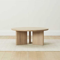 Table basse ronde en bois de frêne massif de style japonais Sabi Wabi, design rétro, salon, petit appartement, balcon, table à thé
