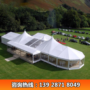 Carpa Poligonal Extensible con Estructura de Aleación de Aluminio, Tela de Poliéster Impermeable, Apertura Rápida, para Bodas y Fiestas en las Cuatro Estaciones - Product Image 4