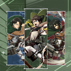 Póster de Tela Colgante de 70*25cm con 3000 Diseños de Anime Japonés de <span class=keywords><strong>Ataque</strong></span> <span class=keywords><strong>a</strong></span> <span class=keywords><strong>los</strong></span> <span class=keywords><strong>Titanes</strong></span> - Product Image 1