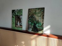 Lukisan Besi Antik Pola Herbal Botani Retro Dekorasi Dinding Besi untuk Dekorasi Dapur Teras Taman Ruang Tamu Rumah