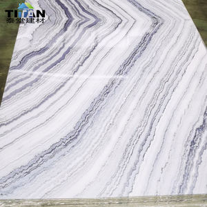 Planches en PVC de type marbre, feuille de PVC imperméable, feuille de marbre en PVC, 5 pieds x 8 pieds, lamina PVC marbre blanc et doré - Product Image 6