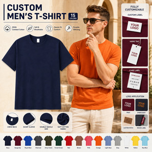 เสื้อยืดผู้ชายสั่งทำพิเศษ ผ้าคอตตอนหวี 200 กรัม ทรงคลาสสิค แขนสั้น สีพื้น ระบายอากาศได้ดี สวมใส่สบาย  พร้อมตัวเลือกสกรีนหรือปักโลโก้ - Product Image 1