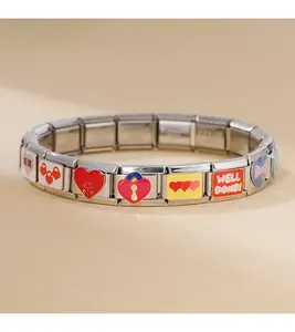 Bracelet de couple amour longue <span class=keywords><strong>distance</strong></span> breloque coeur en acier inoxydable autres bracelets et bracelets de mode pour la fabrication de bijoux de couple - Product Image 6