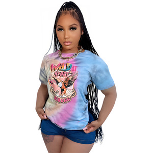 Camiseta holgada informal de verano <span class=keywords><strong>para</strong></span> <span class=keywords><strong>mujer</strong></span> D2508, nueva camiseta de manga corta con estampado transfronterizo europeo americano <span class=keywords><strong>para</strong></span> <span class=keywords><strong>Amazon</strong></span> - Product Image 3
