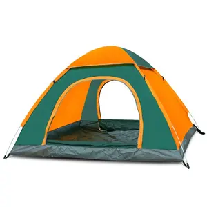 rain cover camping tent or 3 - 4 Person Tent Type and fiberglass or Fiberglass Pole Material Camping Equipment