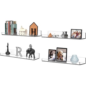 Kệ Sách Bằng <span class=keywords><strong>Acrylic</strong></span> Trong Suốt Kệ <span class=keywords><strong>Acrylic</strong></span> Kệ Trưng Bày Dầu Gội Trong Phòng Tắm Cố Định Trên Tường - Product Image 3