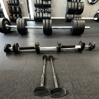 Barre de musculation ronde en caoutchouc de haute qualité, barre fixe pour curls, équipement de gym populaire pour la musculation, pièces et accessoires de machine d'exercice