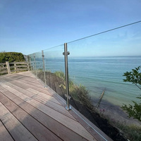 EKOO Garde-corps en verre sans cadre en acier inoxydable de haute qualité pour terrasse/balcon, idéal pour escalier/villa/hôtel