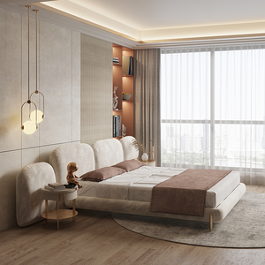 AOMISI CASA – ensemble <span class=keywords><strong>de</strong></span> <span class=keywords><strong>lit</strong></span> <span class=keywords><strong>en</strong></span> flanelle blanche, moderne, luxueux, rembourré, <span class=keywords><strong>tête</strong></span> <span class=keywords><strong>de</strong></span> <span class=keywords><strong>lit</strong></span> <span class=keywords><strong>en</strong></span> cuir blanc - Product Image 4