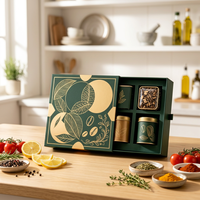 Boîte cadeau de café personnalisée haut de gamme faite à la main avec gaufrage, design rigide à rabat en papier, doublure en éponge et insert compartimenté pour boîtes de café