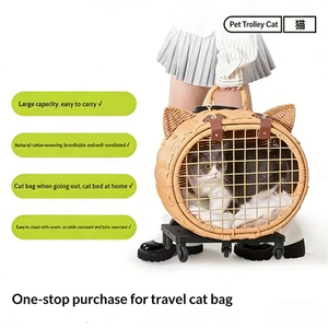 STA0164 Grande valise-chariot réglable pour animaux de compagnie, type maison fermée pour chat, idéale pour l'hiver, offre une sensation de sécurité, pour le sommeil et l'extérieur - Product Image 3