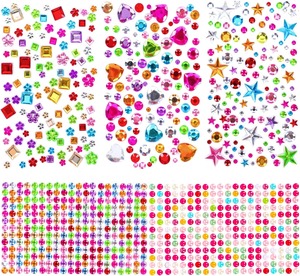 Bijoux auto-adhésifs de tatouage de corps Rhinestones Gem Body Sticker Face Crystal Stickers - Product Image 1