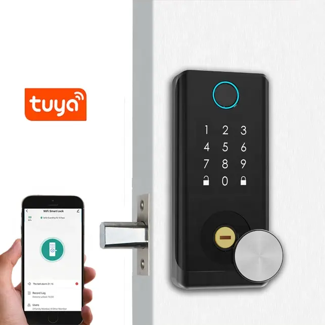 USA standard TTLOCK app mortise electronic digital smart cerradura inteligente deadbolt lock with fingerprint keypad