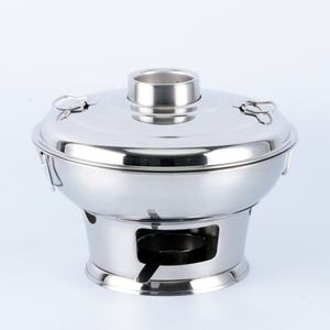 Estilo tailandés 20/22/24/26cm <span class=keywords><strong>Shua</strong></span> Hot Single / Double Person Calentador de alcohol de acero inoxidable Hot Pot - Product Image 1