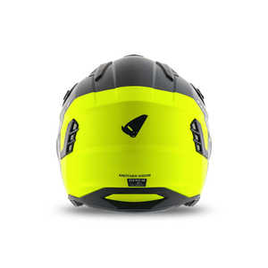 SHERATAN JET CROSS XL casco Motocross con visiera giallo fluorescente guscio in fibra di vetro nero costruzione per la guida di motocicli - Product Image 4