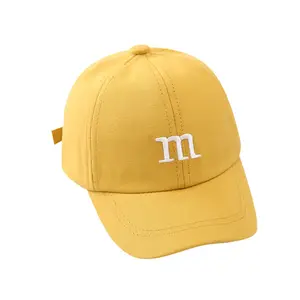 Custom Personalized Candy Color Simple Children's Baseball Caps M Logo Male And Female Baby Sun Hat Sports Hat