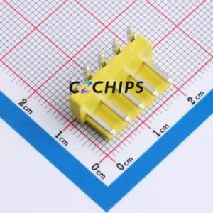 XY-VH3.96-5A21-YT Wire-to-Board Pin Header Bent Lead Through Hole,P=3.96mm Connector 1x5P 3.96mm Right Angle Insert VH - Product Image 1