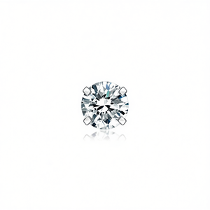 Orecchini a lobo con diamante taglio brillante rotondo E1379, montatura a griffe da 8 mm, gioielli classici unisex di alta qualità - Product Image 1