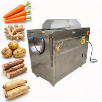 Industrieel 	 Aardappel wassen en schillen 	 Aardappel Schil- en Wasmachine 	 Elektrische fruit- en groenteschiller