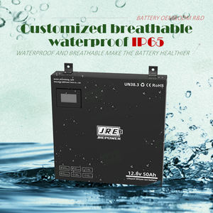 소형 밴/캠핑카 6000 + 사이클 간편한 설치를 위한 미니 12V 50Ah <span class=keywords><strong>LiFePO4</strong></span> RV 벽걸이 형 배터리 팩 - Product Image 2