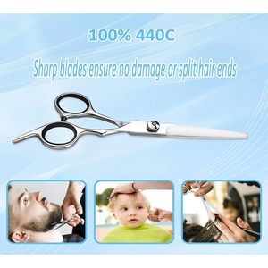Ciseaux de coiffure professionnels Obexa pour droitiers avec lames en acier inoxydable ultra-affûtées, manche en acier japonais, usage en salon - Product Image 5