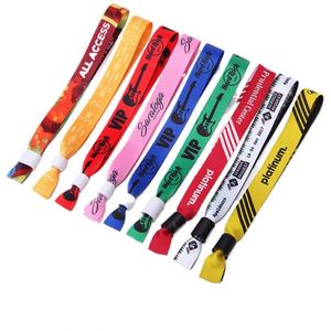 Pulsera Publicitaria para Eventos, Pulsera Tejida de Tela, Pulsera de Tela para Festivales y Conciertos, Pulsera de Hilo Tejido Personalizada - Product Image 1