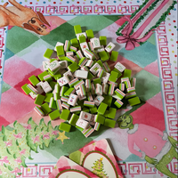 Jeu de tuiles de Mahjong en acrylique Bama Mahj sur le thème de Noël, 160 tuiles