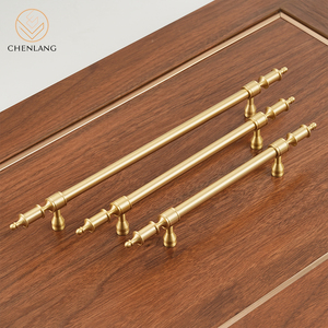 Poignées de meubles CHENLANG réglables de style cour royal moderne en laiton satiné, poignées de tiroir, boutons de <span class=keywords><strong>commode</strong></span>, boutons de placard pour chambre et cuisine - Product Image 4