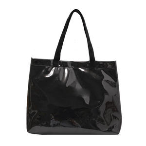 Bolso de hombro de lona de gran capacidad, sencillo y casual, nuevo bolso de compras multifuncional de color sólido a la moda para mujer - Product Image 3