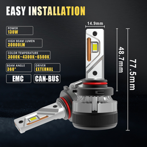 Gview exclusivo G12W 9005 9006 30000LM por juego HB3 HB4 equilibrado haz alto/bajo tamaño compacto Kits de conversión de faros LED para <span class=keywords><strong>coche</strong></span> - Product Image 3