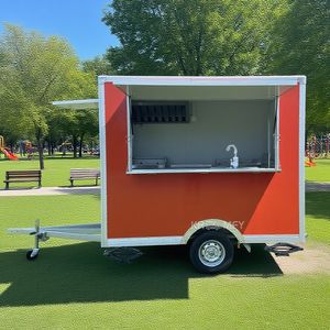 Camion mobile de luxe en fibre de verre pour la vente de glaces et de bonbons, remorque rapide pour la vente de nourriture de rue avec certification CE - Product Image 4