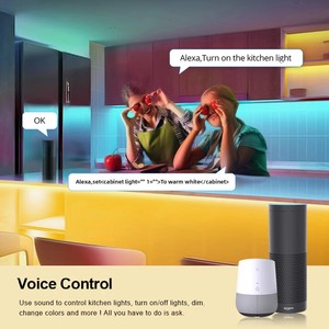 Juego de Iluminación LED COB Inteligente TUYA, 1-6 Piezas, Funciona con <span class=keywords><strong>Alexa</strong></span> <span class=keywords><strong>Echo</strong></span> <span class=keywords><strong>Plus</strong></span>, Asistente de Google, Control por Voz Mediante Aplicación, para Gabinetes y Vitrinas - Product Image 2