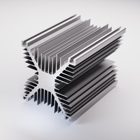 Profilé en aluminium Extrusion Insert flexible Empilé Aileron plié Peltier Amplificateur de puissance Dissipateur thermique Radiateur Coupe Cintrage