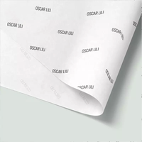 Papier d'emballage en tissu recyclé écologique imprimé sur mesure de luxe, double face, couleur personnalisée, logo personnalisé pour les cadeaux, les paniers-cadeaux