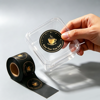 Autocollant rond personnalisé en vinyle adhésif imperméable pour sceller les boîtes à emporter, avec logo de marque, pour l'étiquetage des emballages alimentaires des restaurants