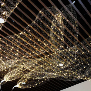 Decoración de Techo para <span class=keywords><strong>Bodas</strong></span>, Red de Estrellas, Cuentas Luminosas, Malla de Alambre, Decoración de <span class=keywords><strong>Bodas</strong></span>, Diseño de Escena Estrellada - Product Image 1