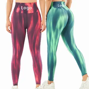 Novo Estilo Personalizado Mulheres Sem Costura Alta Waisted Yoga Leggings Ginásio Esportes Outdoor Running Collants Polar Light Color Yoga Calças