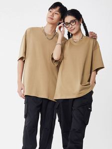 เสื้อยืดคอตตอนหนา 320 กรัม พิมพ์โลโก้ตามสั่ง ทรงหลวม ไซส์ใหญ่ เสื้อยืดเปล่า เสื้อยืดผู้ชาย เสื้อยืดผู้หญิง เสื้อยืดคอตตอน - Product Image 2