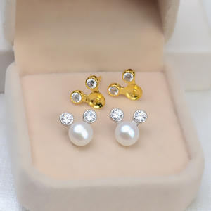 Boucles d'oreilles en argent S925, longues, à pampilles, motif étoile de mer, avec 5-6 perles, support d'accessoires DIY, produit semi-fini 885 pour les fêtes - Product Image 1