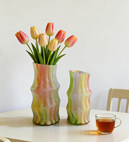 Mini-vases en verre de luxe, bouteilles en verre coloré, accessoires de décoration pour la maison, bureau, fête, Noël, mariage, table moderne
