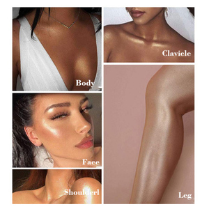 Etiqueta privada personalizada cuerpo brillo aceite líquido resaltador bronceador para la piel brillo maquillaje exclusivo brillo fórmula - Product Image 5