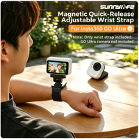 Sunnylife Insta360 GO Ultra – sangle magnétique à dégagement rapide, bracelet réglable, ensemble de sangles en velcro