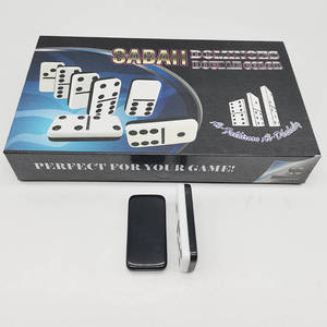 Hot bán buôn đôi sáu Domino thiết lập màu đen và trắng Acrylic juego de Domino Trò chơi cho trẻ em và người lớn - Product Image 3