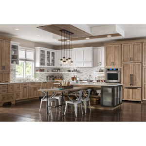 Vermont <strong>American</strong> <strong>Style</strong> Kitchen Cabinet Storage White Lacquer Door <strong>Panel</strong> Marble Countertop Modern Design Kitchen Cupboard - Product Image 1