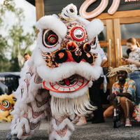 LD09 costume traditionnel de danse de lion pour adulte, célébration du nouvel an chinois, danse de tête de lion en laine