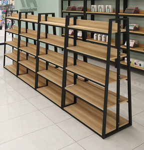 工厂定制的MDF和金属轻型超市展示架，带可定制货架 - Product Image 3