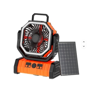 Ventilateur rechargeable de 20 000 mAh pour le camping en extérieur, équipé d'un éclairage et d'une batterie intégrée - Product Image 1