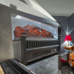 Cheminée électrique de 23 pouces avec flamme simulée, autoportante, télécommande et application, en anglais, pour voiture, maison, extérieur, hôtel - Product Image 3