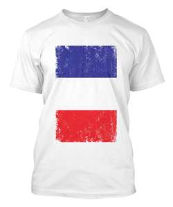 Venta al por mayor de los hombres de moda Streetwear algodón camiseta ligera bandera patriótica francesa impresa sublimación Transferencia de impresión comprimida - Product Image 4